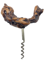Vintage Polished Driftwood Handle Wine Opener Corkscrew 6&quot; Bar Decor MCM - $335.51 MXN