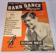 Vintage Barn Dance Magazine 1947 Elton Brit, De Zurik Sisters - $9.95