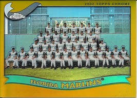 2002 Topps Chrome Gold Refractors Florida Marlins 652  - $2.00