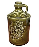 Vintage 1970 McCoy Olive Avocado Green Ceramic Cookie Jug and Lid - $17.82