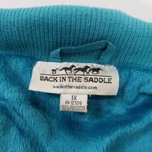 Back in the Saddle Women's 1X Turquoise Quilted Riding Vest Fleece Lined Pockets image 3