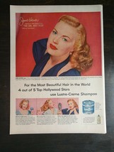 Vintage 1953 Lustre-Creme Shampoo June Haver Full Page Original Ad 1221 - £5.18 GBP