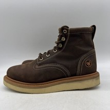 Hawx WULP-3 Mens Brown Lace Up Round Toe Leather Ankle Work Boots Size 1... - £35.02 GBP