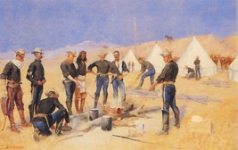 Roasting the Christmas Beef in a Cavalry Camp by Frederic Remington + Ships Free - £31.25 GBP+