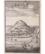 Maluku Islands Gamalama Antique Print Copperplate Mallet 1683 - £63.32 GBP