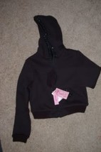 Candies Reversable Hooded Fleece Girls Size M Youth Black NWT Hoodie - £14.30 GBP
