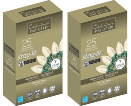Christmas String Lights C9 LED 25-ct 16&#39; ft Clear/Warm White, Celebratio... - $27.71