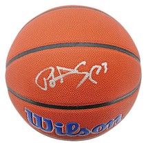 Patrick Ewing Signed New York Knicks Wilson Logo Basketball Steiner CX - $387.99