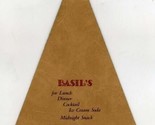 Basil&#39;s Restaurant Menu Central Square in Lynn Massachusetts Indian Tepe... - $79.40