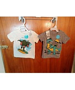 Lot Of 2 &quot; NWT &quot; Carter&#39;s Size 3M Dinosaur Themed Shirts &quot; GREAT GIFT IT... - £15.36 GBP