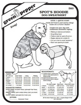 Spot’s Hoodie – Dog Sweatshirt Pet Coat #560 Sewing Pattern (Pattern Only) gp560 - $9.00