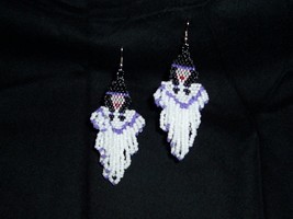 An item in the Jewelry & Watches category: NeW Handmade Indian Maiden Angel Dangle Seed Bead Earrings 