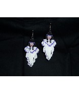 NeW Handmade Indian Maiden Angel Dangle Seed Bead Earrings  - £8.60 GBP