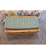 Vintage Rectangular Bench Cushion Zipper Enclosed 36&quot; x 14&quot; x 2&quot; - £11.82 GBP