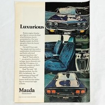 Vintage 1975 Magazine Print Ad Mazda RX-4 Rotary Engine Full Color 8&quot; x 11&quot; - $6.62