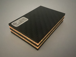 Fire Glow Carbon Fiber Plate - Size 3x2” - Thickness 5/8&quot; - By CarbonWaves - £34.15 GBP