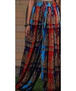 BLUES AND TURQ ON SEDONA PRINT ATS REN FAIRE GYPSY PANTALOONS  - $107.83 CAD