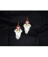 NeW!!!  Handmade Indian Maiden Angel Dangle Seed Bead Earrings  - £8.60 GBP