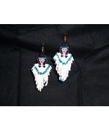 NEW!!!  Handmade Indian Maiden Angel Dangle Seed Bead Earrings  - £8.78 GBP