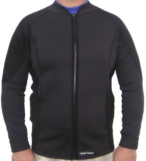Men's 2/1mm Wetsuit Jacket, Long Sleeve, Full Front Zipper. Sizes: Small-3XL - £47.18 GBP