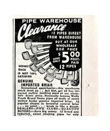 Wally Frank Briar Tobacco Pipe 1952 Advertisement Smoking Warehouse DWEE9 - £11.84 GBP
