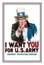 I Want You for the U.S. Army by James Montgomery Flagg - Art Print - £17.29 GBP+