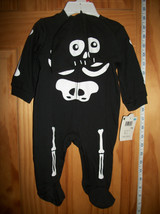 Small Wonders Baby Clothes 0M-3M Newborn Skeleton Bodysuit Hat Halloween... - $14.24
