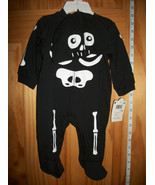 Small Wonders Baby Clothes 0M-3M Newborn Skeleton Bodysuit Hat Halloween... - $14.24