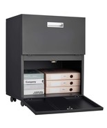 Mobile Steel Copier Cabinet: Black 2-Door File Stand - $121.69 CAD