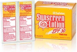 Safetec Sunscreen Lotion 3.5 Gram Packets SPF 30 - (Box of 25) - £16.71 GBP
