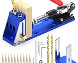 Upgraded Pocket Hole Jig Tool Kit, Pocket Hole Drill Guide Jig Set For 1... - $101.99