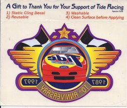 TIDE RACING 10th Anniversary 1987 1997 Static Cling Decal Sticker - £2.31 GBP
