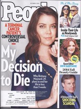BRITTANY MAYNARD, 29 Plans to Die @ People Magazine Oct  27, 2014 - £2.31 GBP