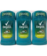 Degree EXTREME BLAST Men&#39;s 48H Antiperspirant Stick 2.7 oz (3 Pack) NEW  - £18.17 GBP