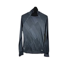 Under armour Women&#39;s Running Shirt Gray Black Stripes Medium - $21.63