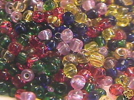 28g or 1 oz bag Size 6 Mixed Colors Glass Seed Beads (400+/-) 6/0 - £0.98 GBP