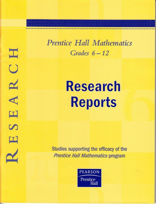 PRENTICE HALL MATHEMATICS: RESEARCH REPORTS GRADES 6-12 - NICE! - $4.48