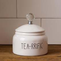 Tea-rrific Tea Canister with Lid - £20.15 GBP