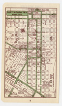 1951 Original Vintage Map Of Fort Worth Texas Downtown Business Center - £17.13 GBP