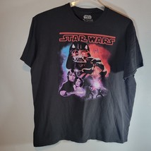 Star Wars Shirt XL Darth Vader Luke Skywalker Princess Leia Black  - $14.96