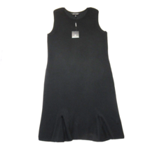 NWT Ming Wang Sleeveless Sheath in Black Godet Hem Knit Dress M - $82.00