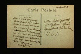 Vintage AEF France Postcard WWI US Military Soldiers Mail 1918 19th Engineer HQ - £10.67 GBP
