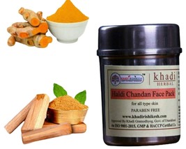 Khadi Rishikesh Herbal Haldi Chandan Face Pack - 50g Pack +Free Ship Us - £15.75 GBP