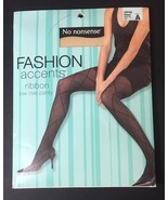 NEW No Nonsense Fashion Accents Nude Almond Sheer Toe Ribbon Accent Pant... - $8.90