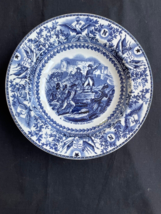 antique porcelain wallplate societe ceramique maestricht holland scene n... - £62.12 GBP