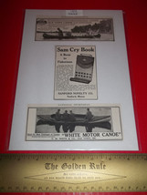 Home Treasure Maine Sport Paper Sanford Novelty Co Fish 1913 Old Town Canoe Ad - £7.47 GBP