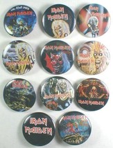 IRON MAIDEN 1980&#39;s Pinback Buttons 11 Different - £23.87 GBP