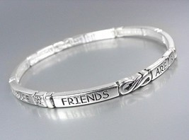 INSPIRATIONAL Friends Are Treasure Stretch Stackable Bracelet - £7.97 GBP