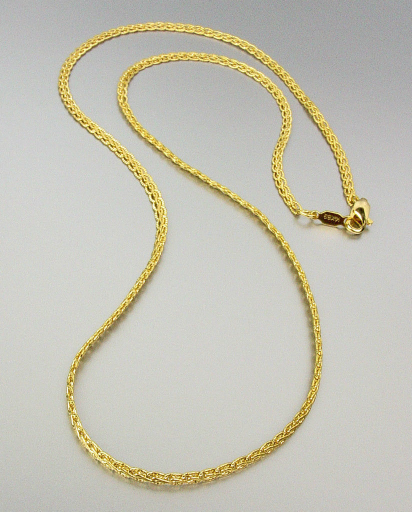 18 kt Gold Plated 18 Inch Weave Chain Necklace