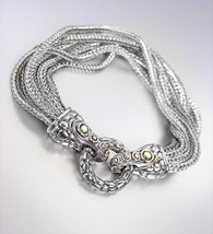 UNIQUE Silver Fox Chain Cables BALINESE Ring &amp; Hook Magentic Clasp Bracelet - $25.99
